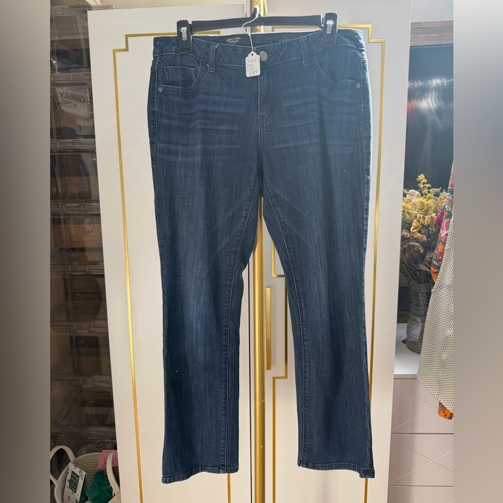 Simply Vera Vera Wang Dark Blue Capri Jeans #0023